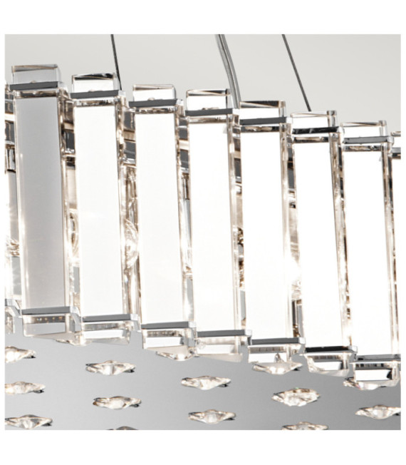 Lampada a sospensione in cristallo Crystal Cromo