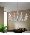 Chandelier classique CONTARINI chrome 8 ampoules