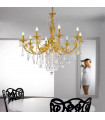 Chandelier classique PISANI CRYSTAL or Français 8 ampoules