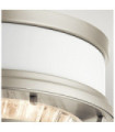 Kichler ceiling light Transparent ribbed glass, steel Brushed nickel and white