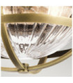 Kichler ceiling light Transparent ribbed glass, steel Natural and white brass