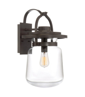 Applique da esterno Quoizel Vetro trasparente, alluminio bronzo Western