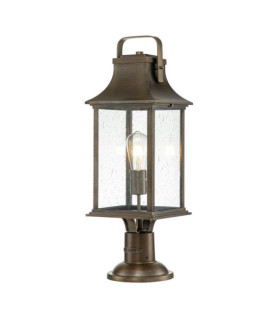 Lampe sur pied extérieur Hinkley Fonte d'aluminium,verre grainé transparent Bronze bruni