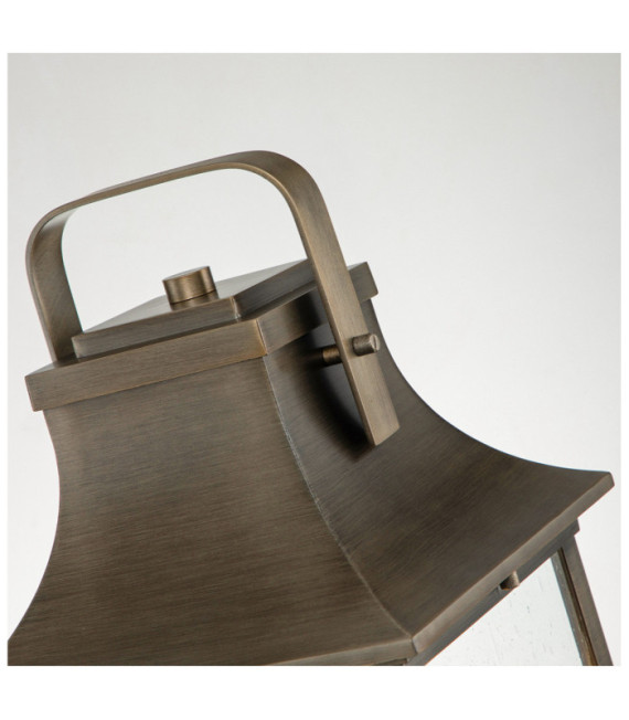Lampe sur pied extérieur Hinkley Fonte d'aluminium,verre grainé transparent Bronze bruni