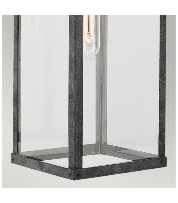 Hinkley outdoor wall light Transparent glass, aluminum Aged zinc