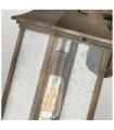 Hinkley outdoor wall light Cast aluminum, transparent grained glass Burnished bronze