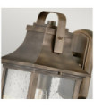 Hinkley outdoor wall light Cast aluminum, transparent grained glass Burnished bronze