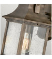Hinkley outdoor wall light Cast aluminum, transparent grained glass Burnished bronze