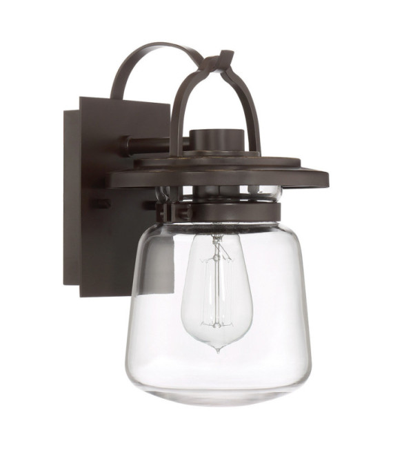 Applique da esterno Quoizel Vetro trasparente, alluminio bronzo Western