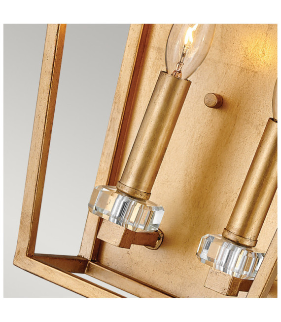 Suspension Hinkley Acier,cristal Laiton vieilli
