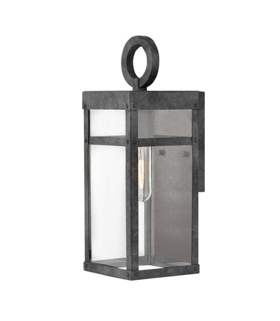 Hinkley outdoor wall light Transparent glass, aluminum Aged zinc