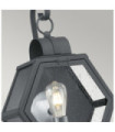 Quoizel exterior wall light Aluminum, steel, brass, transparent grained glass Marbled black