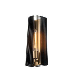 Kichler wall light Black steel and natural brass
