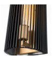 Kichler wall light Black steel and natural brass