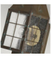 Hinkley outdoor wall light Solid brass, transparent seeded glass Aged brass