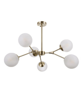 Annes Ceiling Light Glass, Steel, Aluminum Antique Bronze