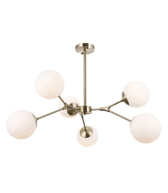 Plafonnier Annes Verre,acier,aluminium Antique Bronze
