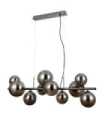 Canello pendant glass, black chrome steel