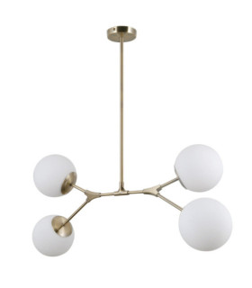 Caserta pendant light Glass, steel, aluminum Antique Bronze