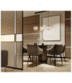 Suspension Hatella Verre,Acier Noir, Cuivre