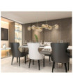 Erimida Pendant Lamp Glass, Steel Brass