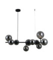 Frontera Pendant Glass, Black Satin Steel