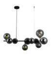 Frontera Pendant Glass, Black Satin Steel