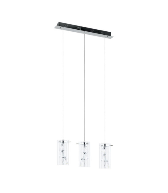 Lampada a sospensione Shine Vetro, lega metallica Cromo