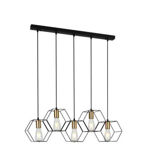 Suspension Aina Acier Noir