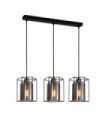 Kalula Pendant Lamp Glass, Black Steel