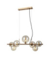 Suspension Canello Verre,Acier Miel Laiton
