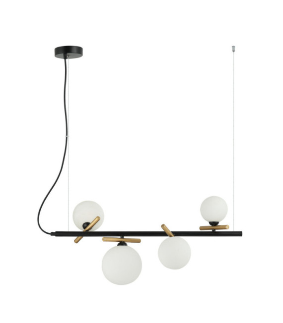 Suspension Reverso Verre,Acier Noir,Or