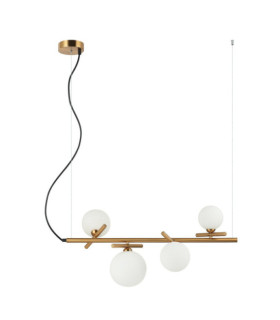 Reverso Pendant Glass, Steel Brass