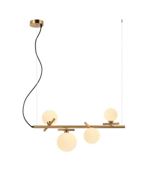 Reverso Pendant Glass, Steel Brass