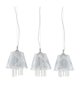 Suspension Blaze Verre,alliage métallique Argent