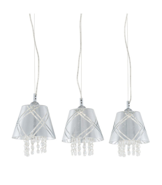 Blaze Pendelleuchte Glas, Metalllegierung Silber