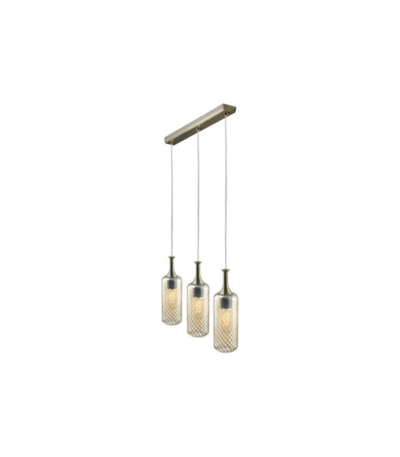Chandler Pendelleuchte Glas, Stahl Antikbronze