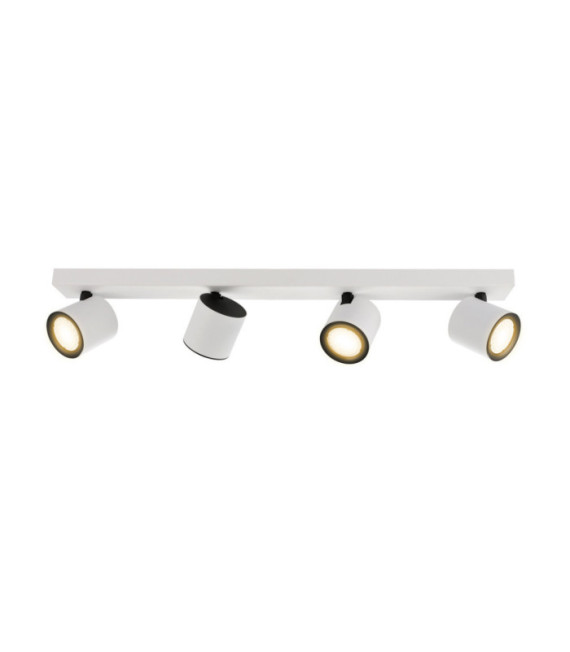 Karlota spotlight bar Steel, White Aluminum, Black