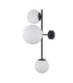Vailante wall light Glass, steel, black satin aluminum