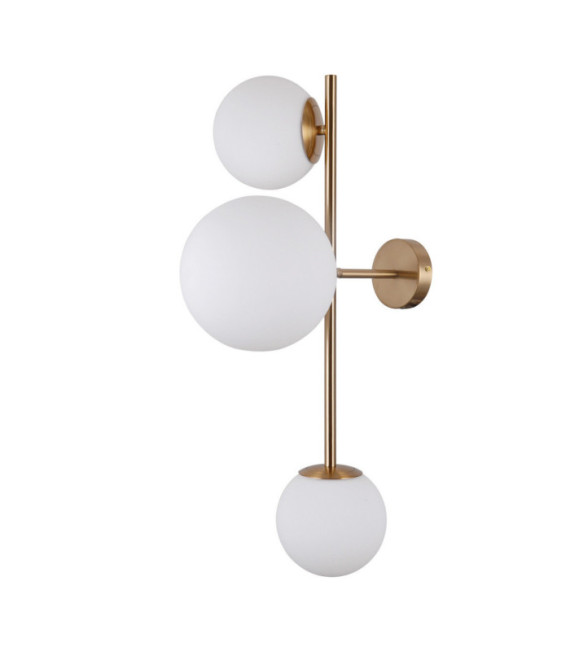 Vailante Wandleuchte Glas, Stahl, Aluminium Honey Brass