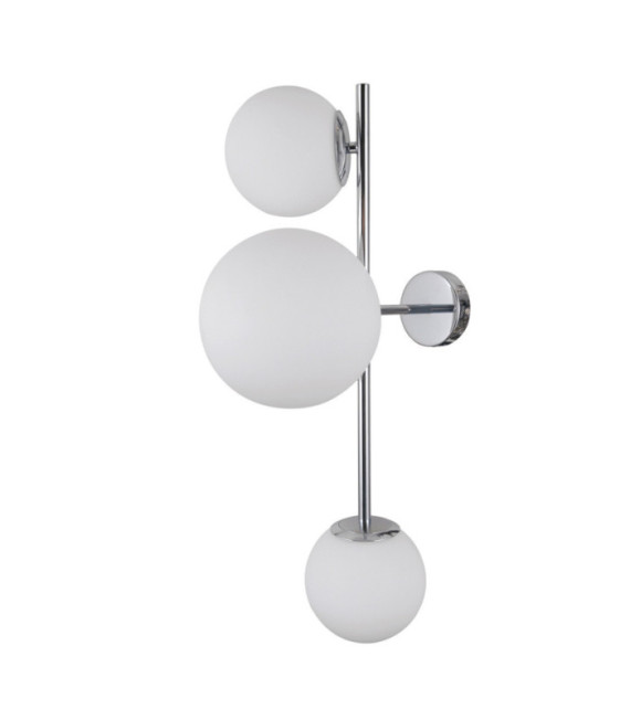 Lampada da parete Vailante Vetro, acciaio, alluminio Cromo