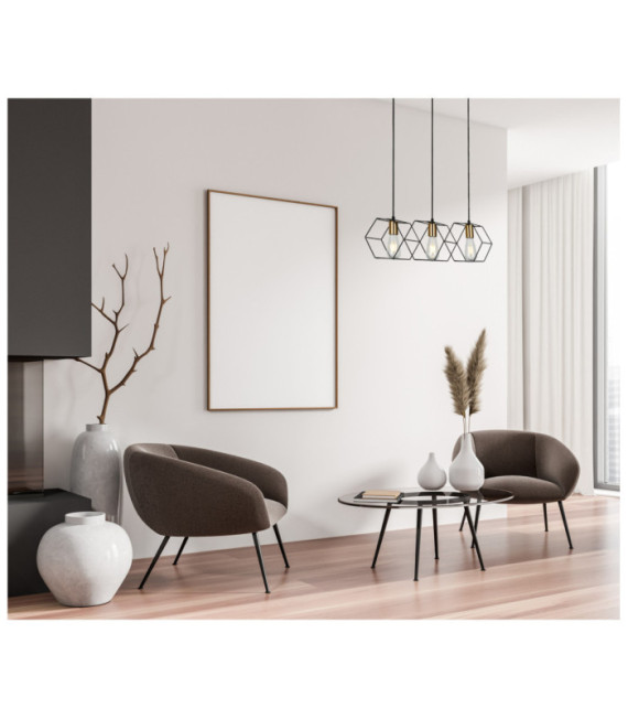 Suspension Aina Acier Noir