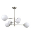 Plafonnier Evora Verre,Acier Nickel satiné