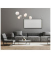 Evora Ceiling Light Glass, Steel Satin Nickel