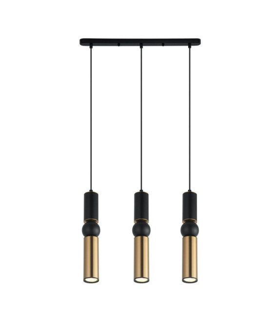Suspension Isidora Acier,Aluminium Noir, Bronze Antique