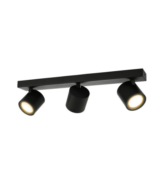 Barre de spots Karlota Acier,Aluminium Noir