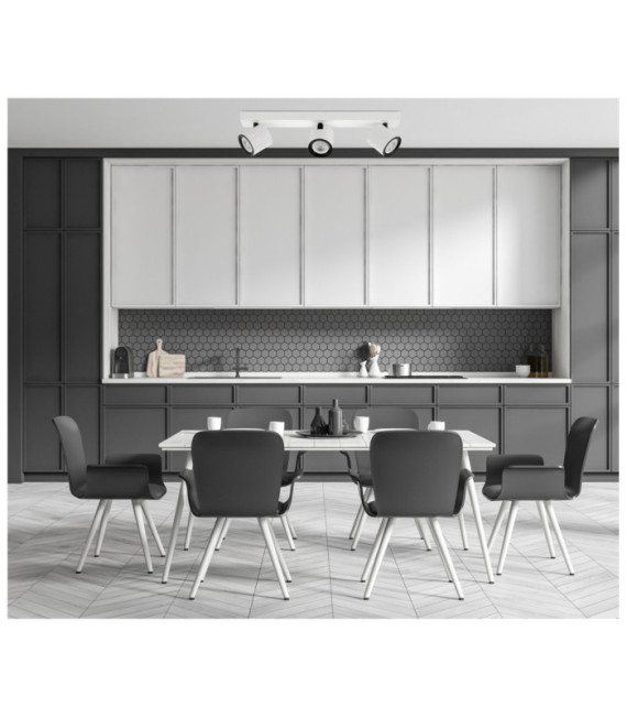 Karlota spotlight bar Steel, White Aluminum, Black