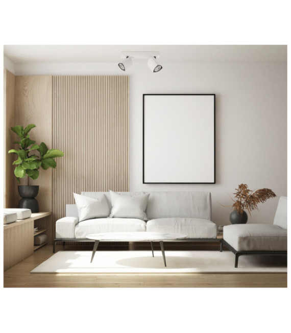 Spot Merusa Acier,Aluminium Blanc, Noir