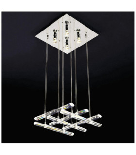 Suspension Diamond Verre,alliage métallique Chrome