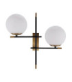 Applique murale Stelia Verre,acier,aluminium Bronze antique, noir mat